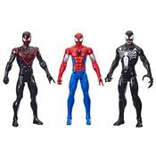 Marvel Titan Hero Series Action Figures Spider-Man, Miles Morales And Venom 3 Pack 30Cm image
