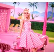 Barbie The Movie Pink Gingham Dress Doll image