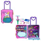 Polly Pocket Pollyville Resort Roll Away Suitcase Playset image