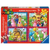 Ravensburger Super Mario 4 X 100 Piece Jigsaw Puzzle Bumper Pack image