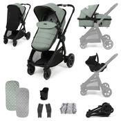 Panorama Xti By Babylo 2-In-1 Travel System With Enfasafe R129 Car Seat Fern And I-Size Base Bundle image