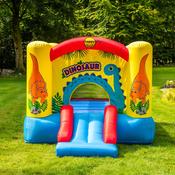 Happy Hop Dinosaur Bouncy Castle With Slide image