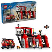 Lego® City Fire Station With Fire Engine Playset 60414 image