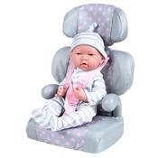 Ivy &amp; Lily Baby Doll Car Seat Pink &amp; Grey image
