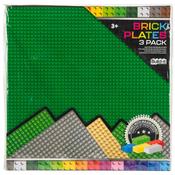 Build-It 3-Pack Large 48 X 48 Base Plates For Building Bricks image