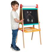 2-In-1 Wooden Easel Chalkboard And Whiteboard With Accessories