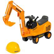 Micro Excavator Push-Along Ride On With Digger And Hard Hat image