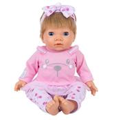 Tiny Treasures 44Cm Weighted Reborn Baby Doll In Pink Bunny Outfit image