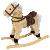 Beige Wooden Rocking Horse image