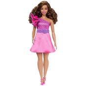 Barbie Fashionista Doll 225 With Brown Hair And Pink Dress image