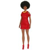 Barbie Fashionistas Doll Black Hair And Red Dress image