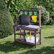 Wooden Mud Kitchen With Accessories Outdoor Playset image