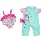 Ivy &amp; Lily Baby Doll Flamingo Swimsuit Outfit 2 Pack