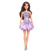 Barbie Fashionistas Doll 234 With Brown Hair And Sequined Purple Dress image