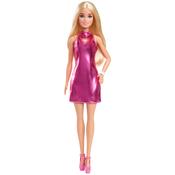 Barbie Fashionistas Doll 230 With Blonde Hair &amp; Metallic Pink Minidress image