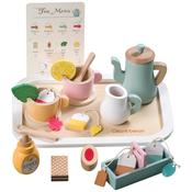 Kitchen Corner Wooden Tea Set With Tea Menu image