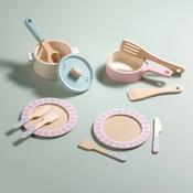 Kitchen Corner Wooden Pastel Cookware 12 Piece Playset image