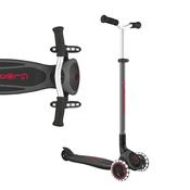 Globber Pro Lights Folding 3 Wheel Scooter With Led Wheels Black image