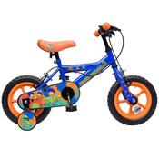 12 Inch Dinosaur Rider Bike Blue &amp; Orange
