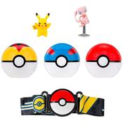 Pokémon Clip N' Go Poké Ball Belt Set With Mew And Pikachu Battle Figures