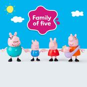 Peppa Pig Figures Peppa's Family Of Five Set With Baby Evie image
