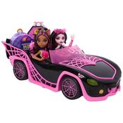 Monster High Eeekend Getaway Ghoul Mobile Car With Draculaura And Clawdeen Wolf Dolls image