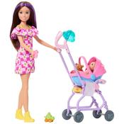 Barbie Skipper Friends &amp; Family Babysitter Doll And Stroller Playset