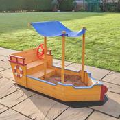 Wooden Boat-Shaped Sandbox image