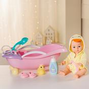 Baby Doll With Bath Tub Set image