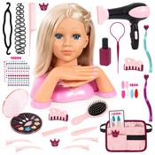 Charlene Magic Nails Hair Styling Head With Working Hair Dryer