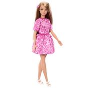 Barbie Fashionistas Doll Pink Paisley Dress image