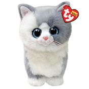 Ty Beanie Boo Furley Cat Grey And White Regular