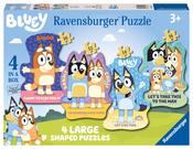 Ravensburger Bluey 4 Large Shaped Jigsaw Puzzles (10, 12, 14, 16 Piece) image