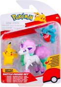 Pokémon Battle Figure 3 Pack - Includes 5Cm Pikachu &amp; Gible And 7.5Cm Galarian Ponyta image