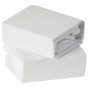 Baby Elegance Travel Cot Sheets - 2 Pack White image