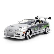 Fast &amp; Furious Anniversary Brian's Toyota Silver Finish 1:24 Scale Die Cast Vehicle image