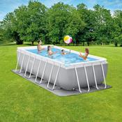 Intex 16Ft X 8Ft X 42In Prism Metal Frame Rectangular Pool With Filter Pump, Ladder, Pool Cover And Ground Cloth image