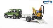 Bruder 1:16 Landrover With Trailer &amp; Jcb Excavator