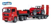 Bruder Man Tga Semi-Trailer Truck With Manitou Telehandler Toy image