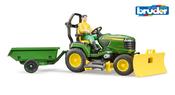 Bruder John Deere Lawn Mower With Trailer And Driver image