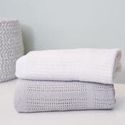 Baby Elegance 2 Pack Cellular Blanket Grey And White image