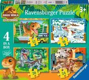 Ravensburger Jurassic World Explorers 4 In A Box (12, 16, 20, 24 Piece) Jigsaw Puzzles - Ready To Explore image