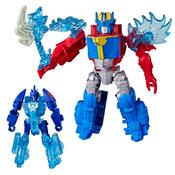 Transformers Cyberworld Optimus Prime &amp; Autobot Mirage High Seas Heroes Energon Surge Action Figure 2-Pack image