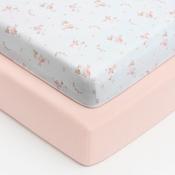 Baby Elegance Travel Cot Sheets - 70 X 100Cm - 2 Pack Little Ducks
