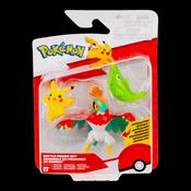 Pokémon Battle Figure 3 Pack - Features 2-Inch Metapod (With Stand) And Pikachu Plus 3-Inch Hawlucha Battle Figures image