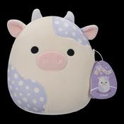 Original Squishmallows 7.5” Liesel Cream And Lavender Floral Print Cow image
