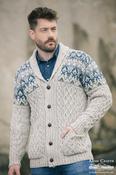 Nephin Shawl Cardigan with Fairisle (SH5462)