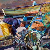 Making Ready for a Lobster Fishing Trip — Fine Art Print