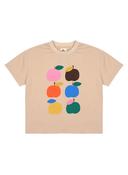 Colourful Apple T-shirt in Beige image