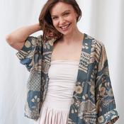 100 Stars Rosa Blue Kimono